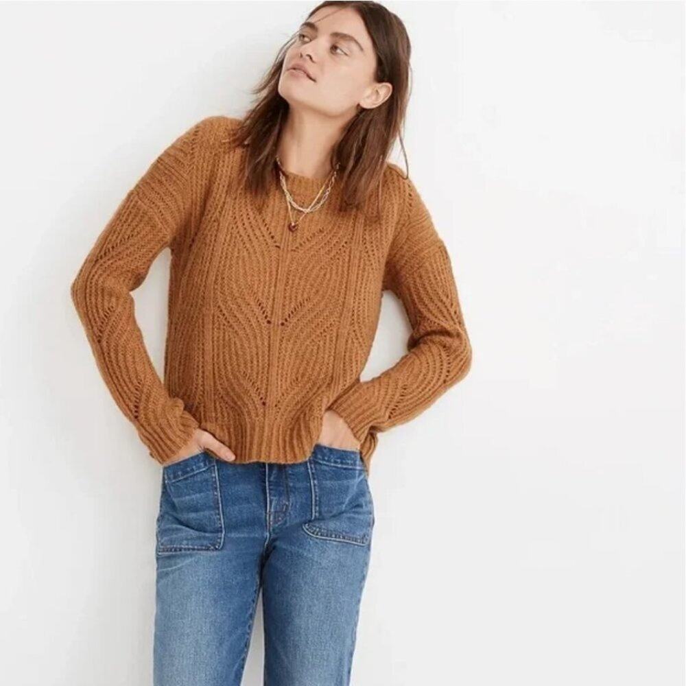 Madewell Charley Pullover Sweater in Heather Honeysuckle